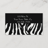 Cartes de visite noirs et blancs d'impression de (Dos)