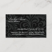 Cartes de visite noirs et blancs élégants (Dos)
