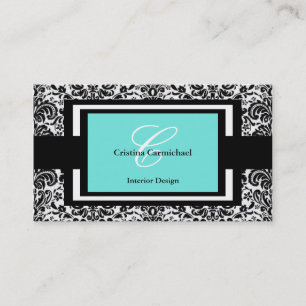 Cartes de visite noirs et blancs modernes