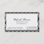 Cartes de visite noirs et blancs/or (Dos)