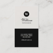 Cartes de visite noirs et crèmes simples de (Dos)