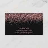 Cartes de visite noirs et roses de parties (Dos)