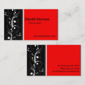 Cartes de visite noirs et rouges (Devant / Derrière)
