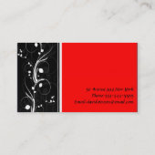 Cartes de visite noirs et rouges (Dos)