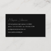 Cartes de visite noirs et verts de conception de (Dos)