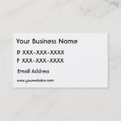 Cartes de visite noirs gris de monogramme (Dos)