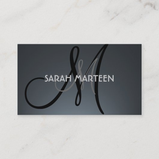 Cartes de visite noirs gris faits sur commande de (Devant)