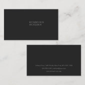 Cartes de visite noirs professionnels créatifs (Devant / Derrière)