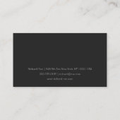 Cartes de visite noirs professionnels créatifs (Dos)