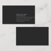 Cartes de visite noirs professionnels créatifs (Devant / Derrière)
