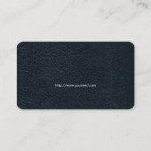 Cartes de visite noirs professionnels de cuir de (Dos)