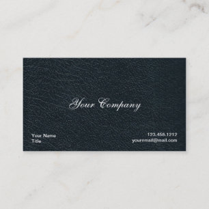 Cartes de visite noirs professionnels de cuir de