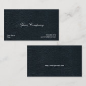 Cartes de visite noirs professionnels de cuir de (Devant / Derrière)
