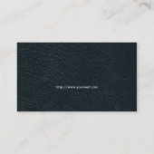 Cartes de visite noirs professionnels de cuir de (Dos)