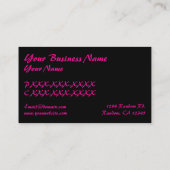 Cartes de visite noirs roses de ciseaux de salon (Dos)