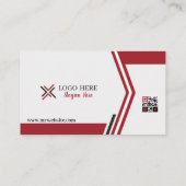 Cartes de visite noirs, rouges et blancs 13 Pack d (Dos)