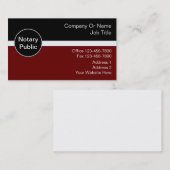 Cartes de visite notaires (Devant / Derrière)