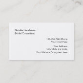 Cartes de visite nuptiales d'accessoires (Dos)