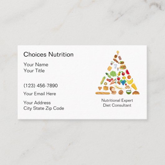 Cartes de visite nutritionnistes (Devant)