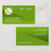 Cartes de visite obliques de monogramme (Devant / Derrière)