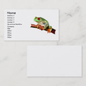 Cartes de visite observés par rouge de grenouille (Devant / Derrière)