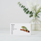 Cartes de visite observés par rouge de grenouille (Debout devant)