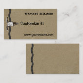 Cartes de visite occidentaux de cuir et de crâne (Devant / Derrière)