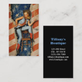 Cartes de visite occidentaux patriotiques de (Devant / Derrière)