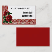 Cartes de visite occidentaux personnalisables de (Devant / Derrière)