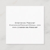 Cartes de visite officiels de Cinemondo (Dos)