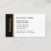 Cartes de visite officiels mariages (Devant)