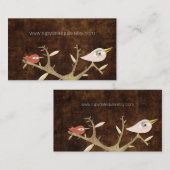 Cartes de visite Oiseaux dans un arbre (Devant / Derrière)