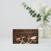 Cartes de visite Oiseaux dans un arbre (Debout devant)