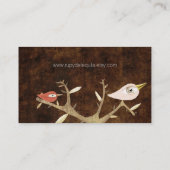 Cartes de visite Oiseaux dans un arbre (Dos)