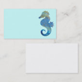 Cartes de visite opales d'hippocampe (Devant / Derrière)