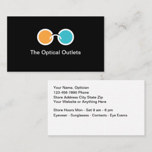 Cartes de visite Opticiens Optique Store