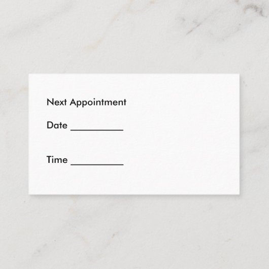 Cartes de visite optiques (Dos)