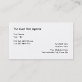 Cartes de visite optiques chics (Dos)