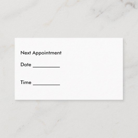 Cartes de visite optométristes (Dos)