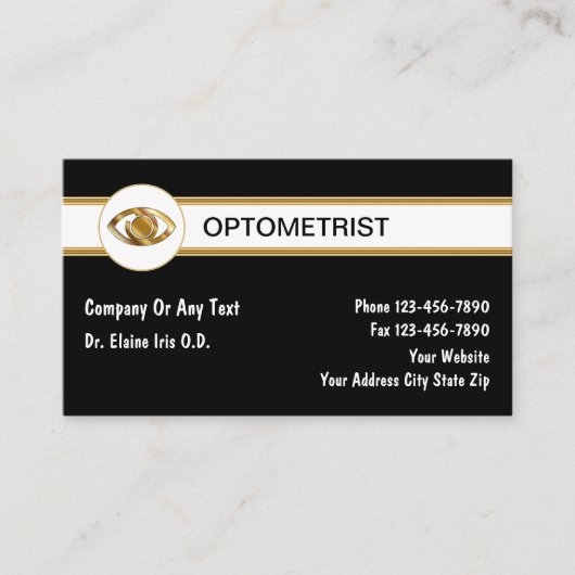 Cartes de visite optométristes (Devant)