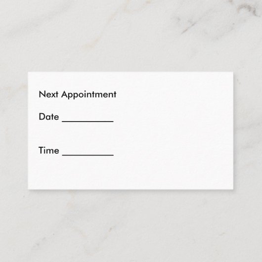 Cartes de visite optométristes (Dos)