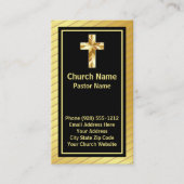 Cartes de visite or et noir classe pour Pasteur d' (Devant)
