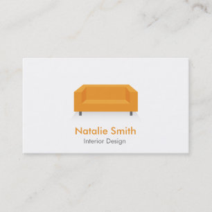 Cartes de visite orange au design intérieur modern