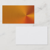 Cartes de visite oranges balayés en métal (Devant / Derrière)