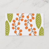 Cartes de visite oranges de baies (Dos)