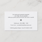 Cartes de visite oranges de verticale de fleur de (Dos)