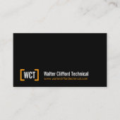 Cartes de visite oranges noirs professionnels (Devant)