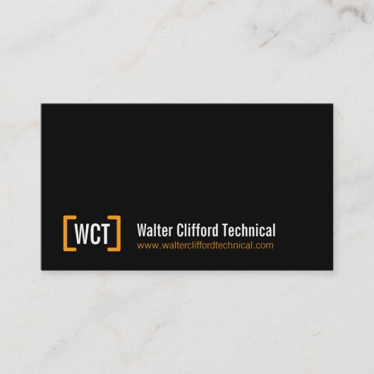 Cartes de visite oranges noirs professionnels (Devant)