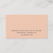 Cartes de visite oranges professionnels simples (Dos)