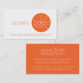 Cartes de visite oranges professionnels simples de (Devant / Derrière)